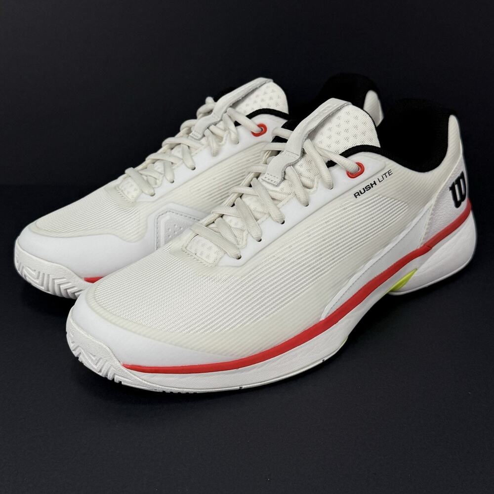 Wilson Rush Lite Men’s 10 Tennis Shoes White Red NEW No Box WRS332830